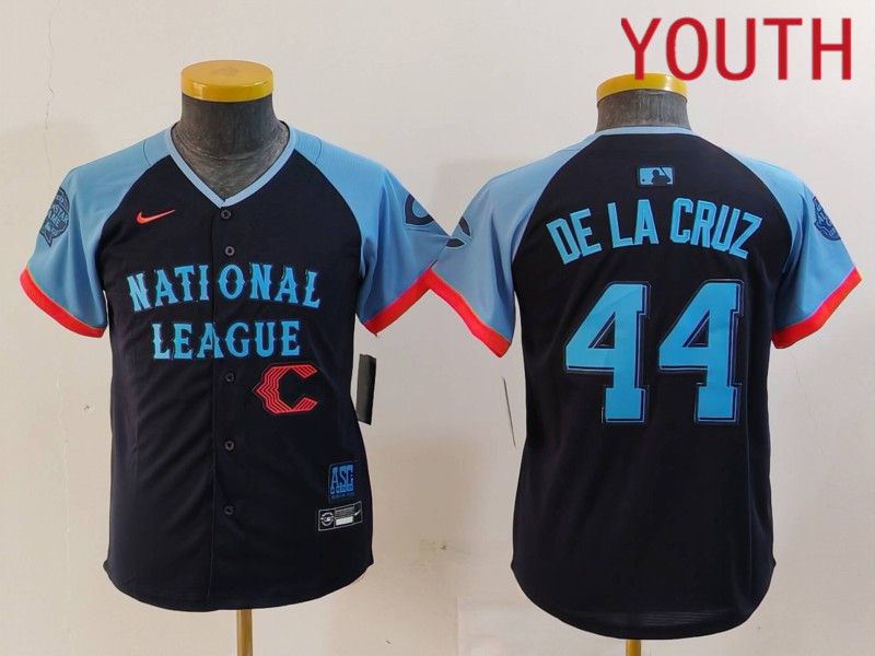 Youth Cincinnati Reds #44 Delacruz Blue All star 2024 Nike MLB Jersey style 3->youth mlb jersey->Youth Jersey